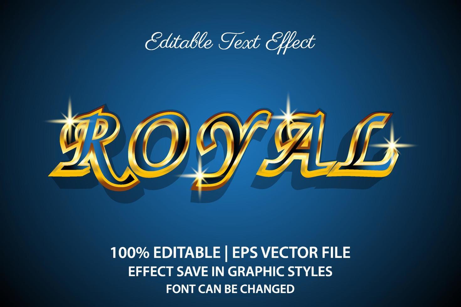 royal luxury editable text effect 3d style vector