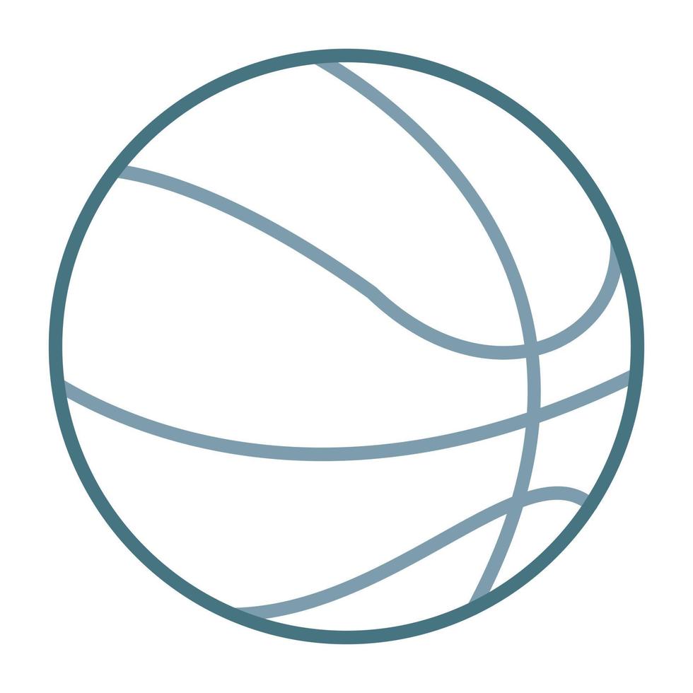 icono de dos colores de línea de baloncesto vector