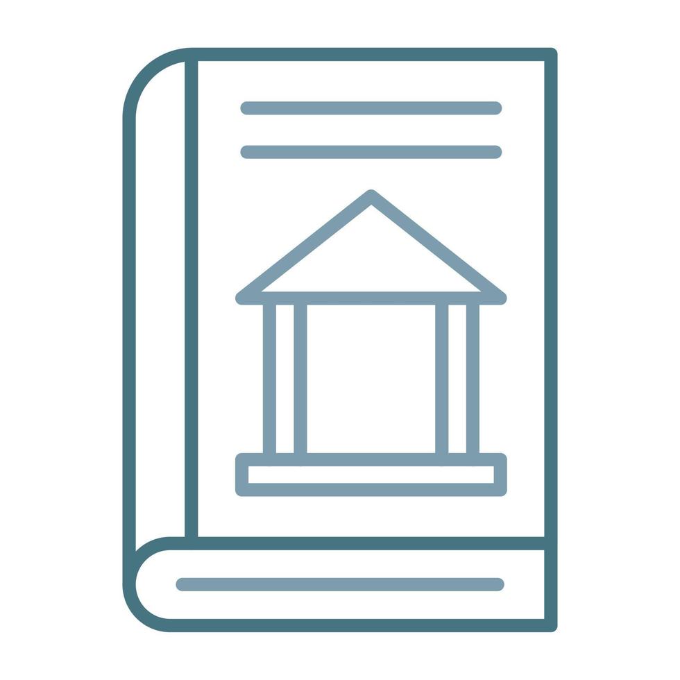 History Line Two Color Icon vector