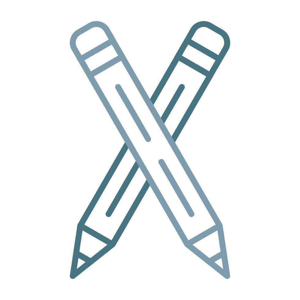 Pencils Line Two Color Icon vector