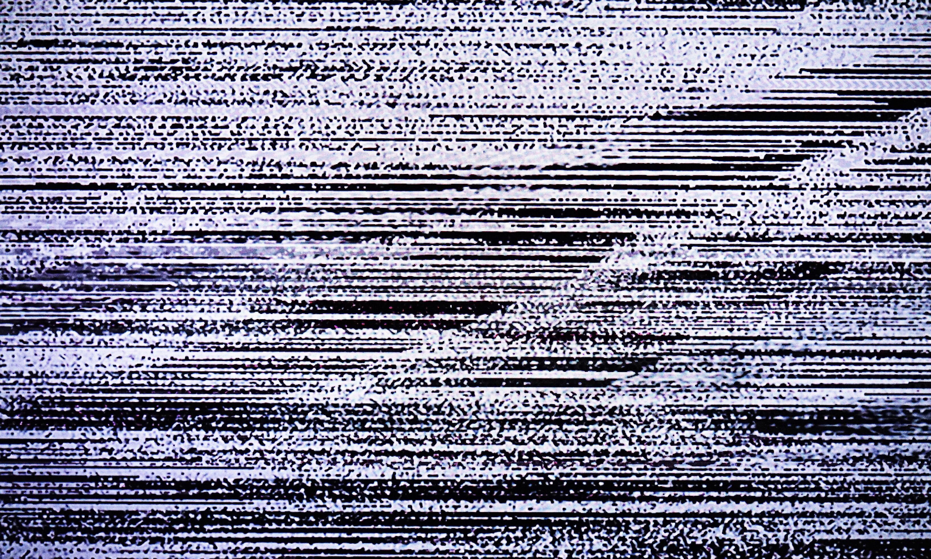Glitch art scan line background. TV scan line monitor for old