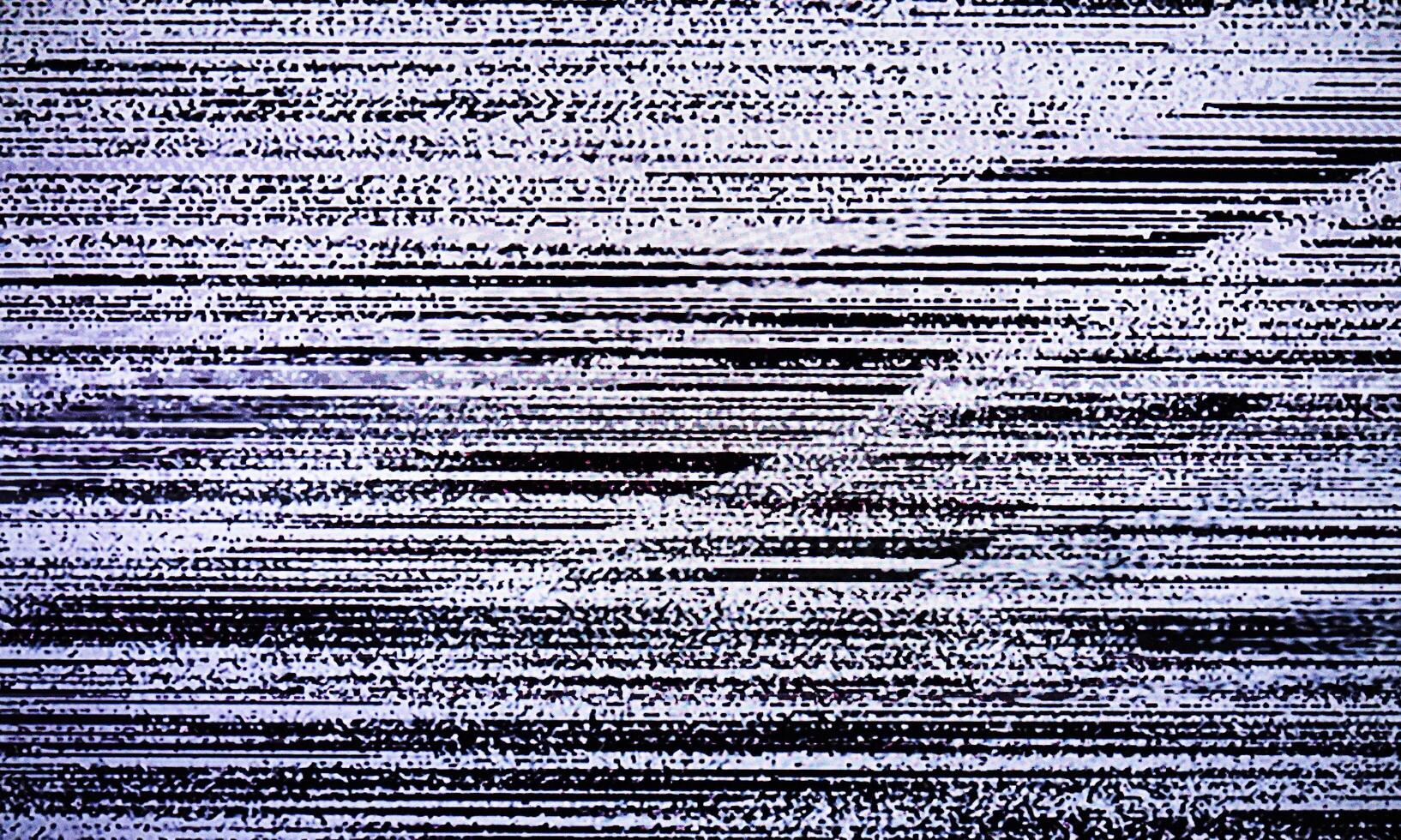 Glitch art scan line background. TV scan line monitor for old technology concept. Old damaged monitor line spots for aesthetic design. photo