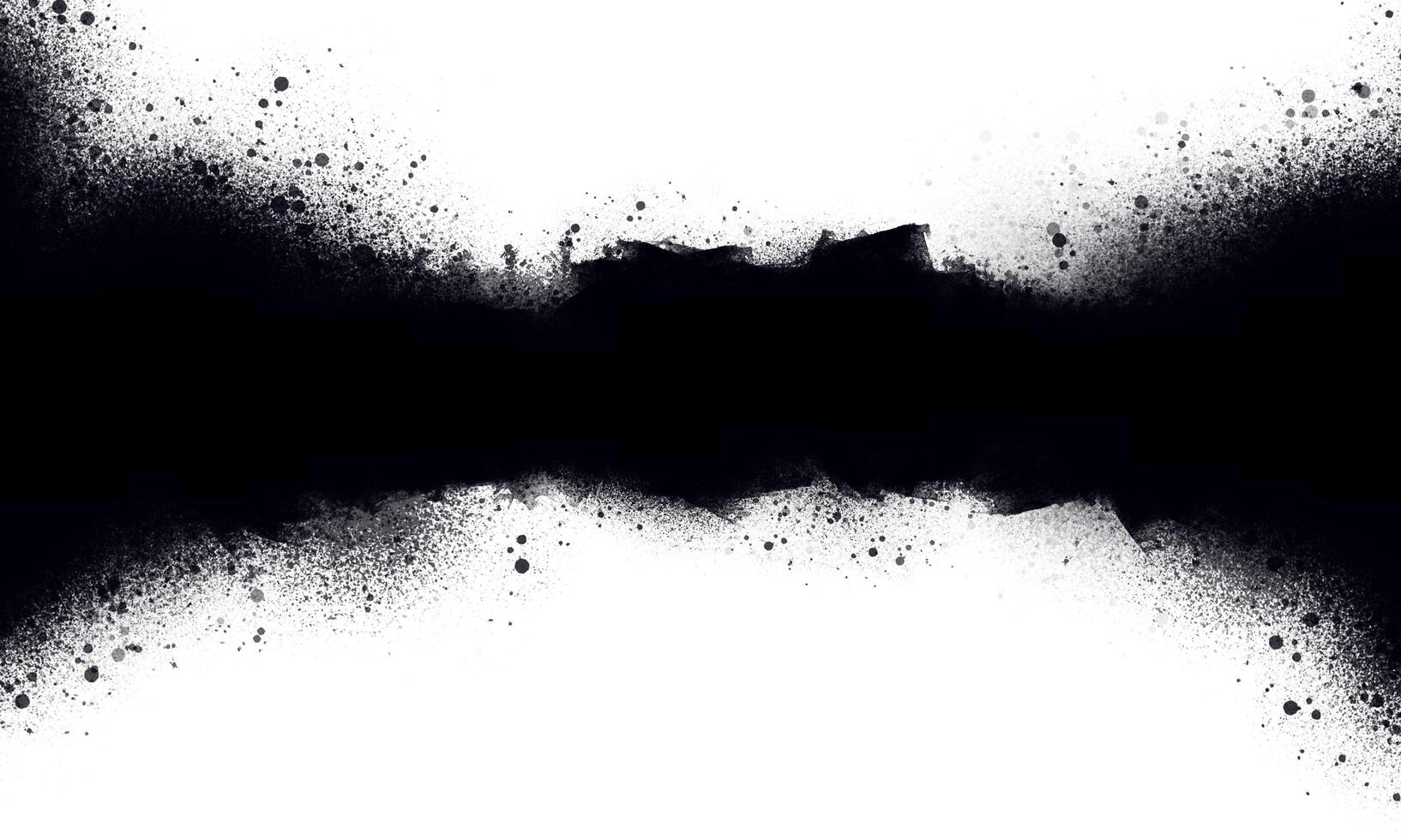 the abstract black space line of the ink sprayed on a white background. the grunge paint brush collection for creative street design. photo