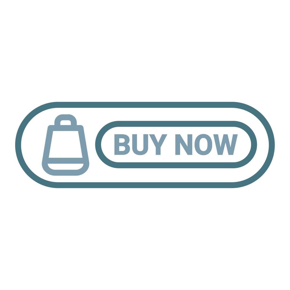 Buy Now Button Line Two Color Icon vector