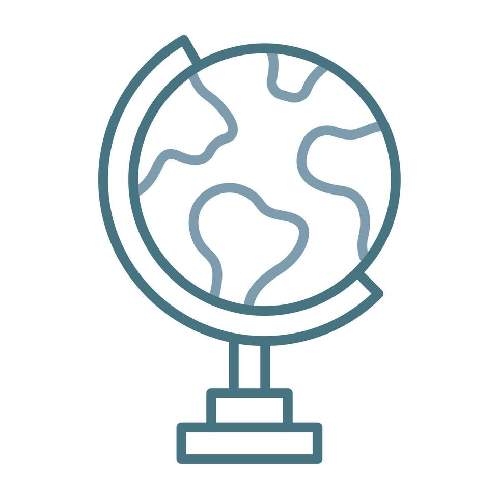 Globe Stand Line Two Color Icon vector