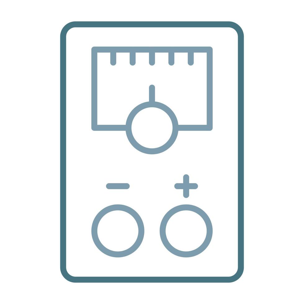 Voltmeter Line Two Color Icon vector