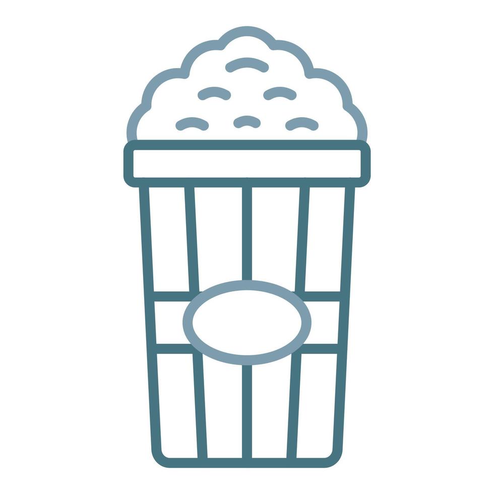 Popcorn Line Two Color Icon vector