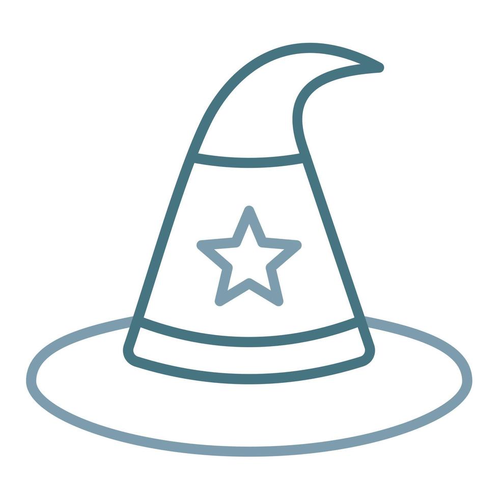 Witch Hat Line Two Color Icon vector