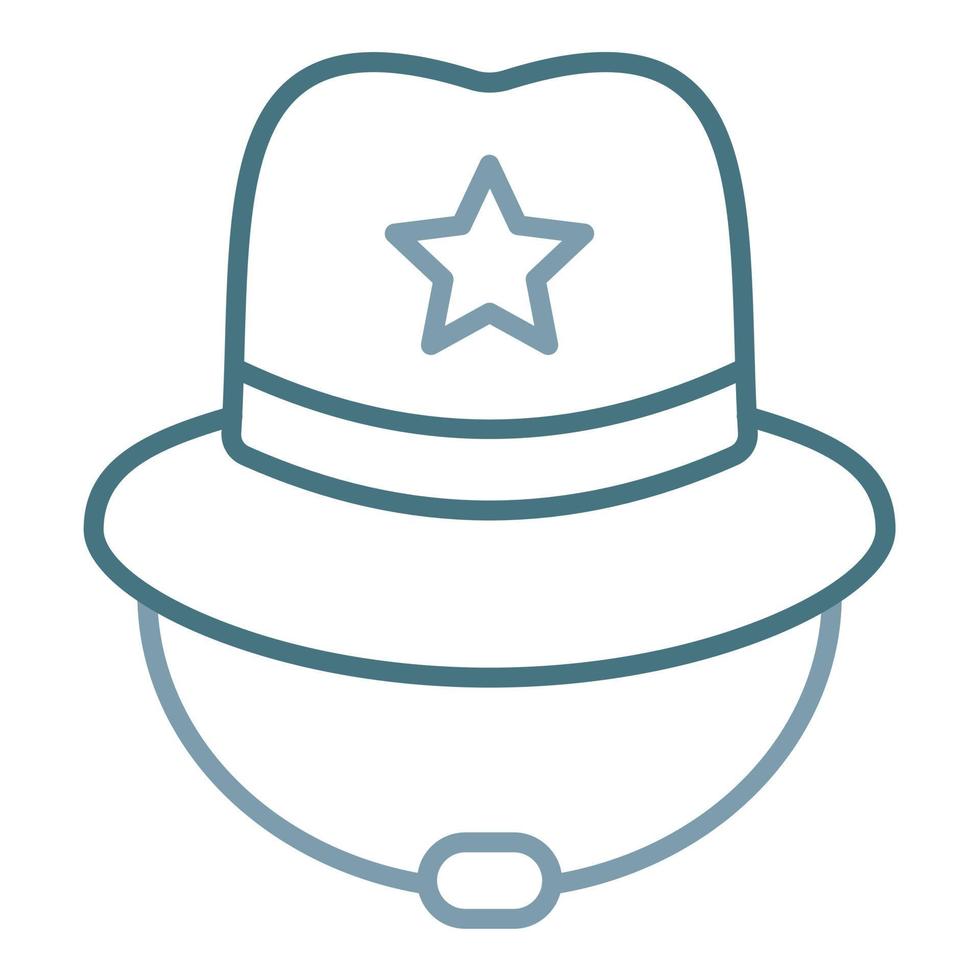 Cowboy Hat Line Two Color Icon vector