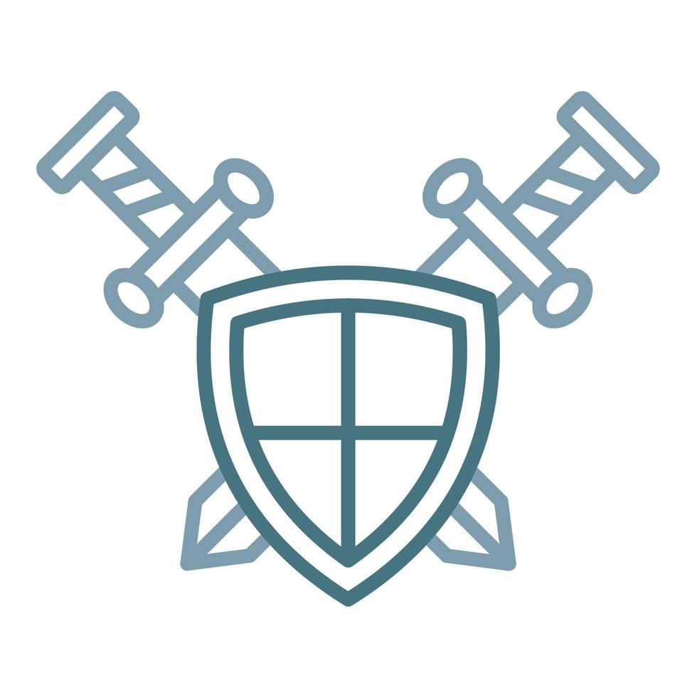 Knight Line Two Color Icon vector