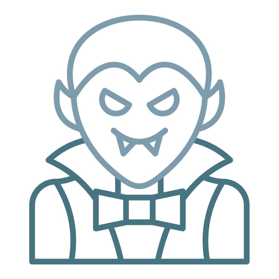 Dracula Line Two Color Icon vector
