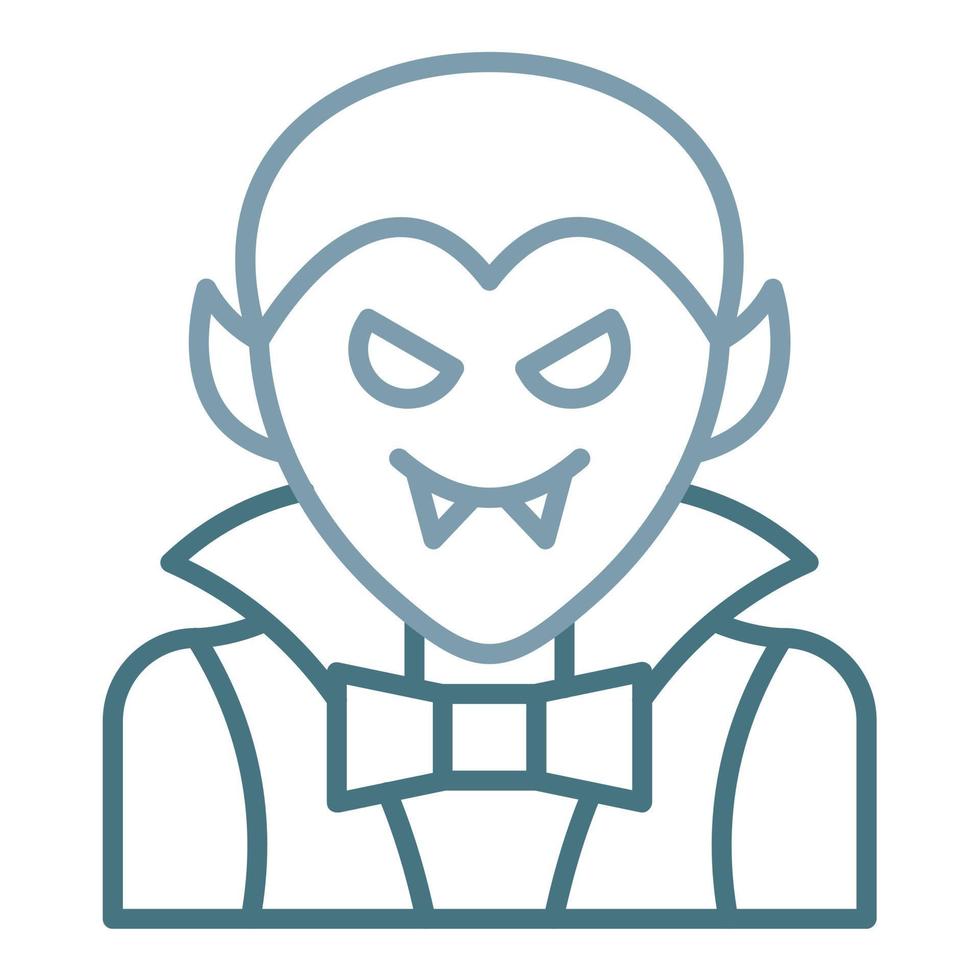 Dracula Line Two Color Icon vector