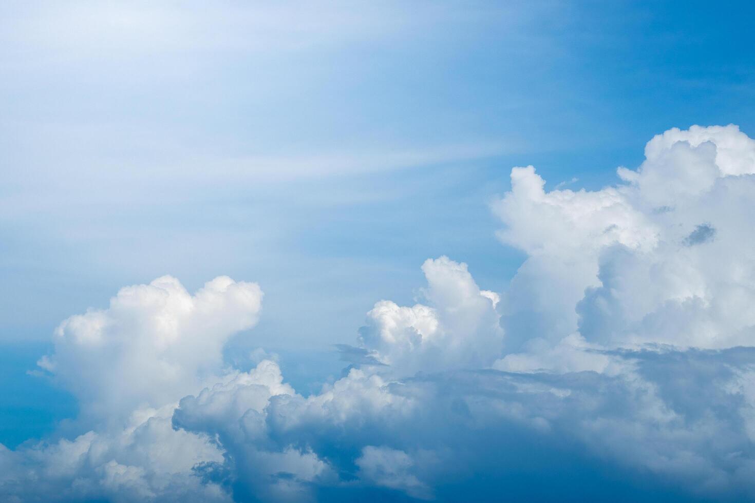 beautiful blobs of clouds in the sky. Nature backgrounds for design, presentations, wallpapers, etc. landscape photography with cloudscape theme photo