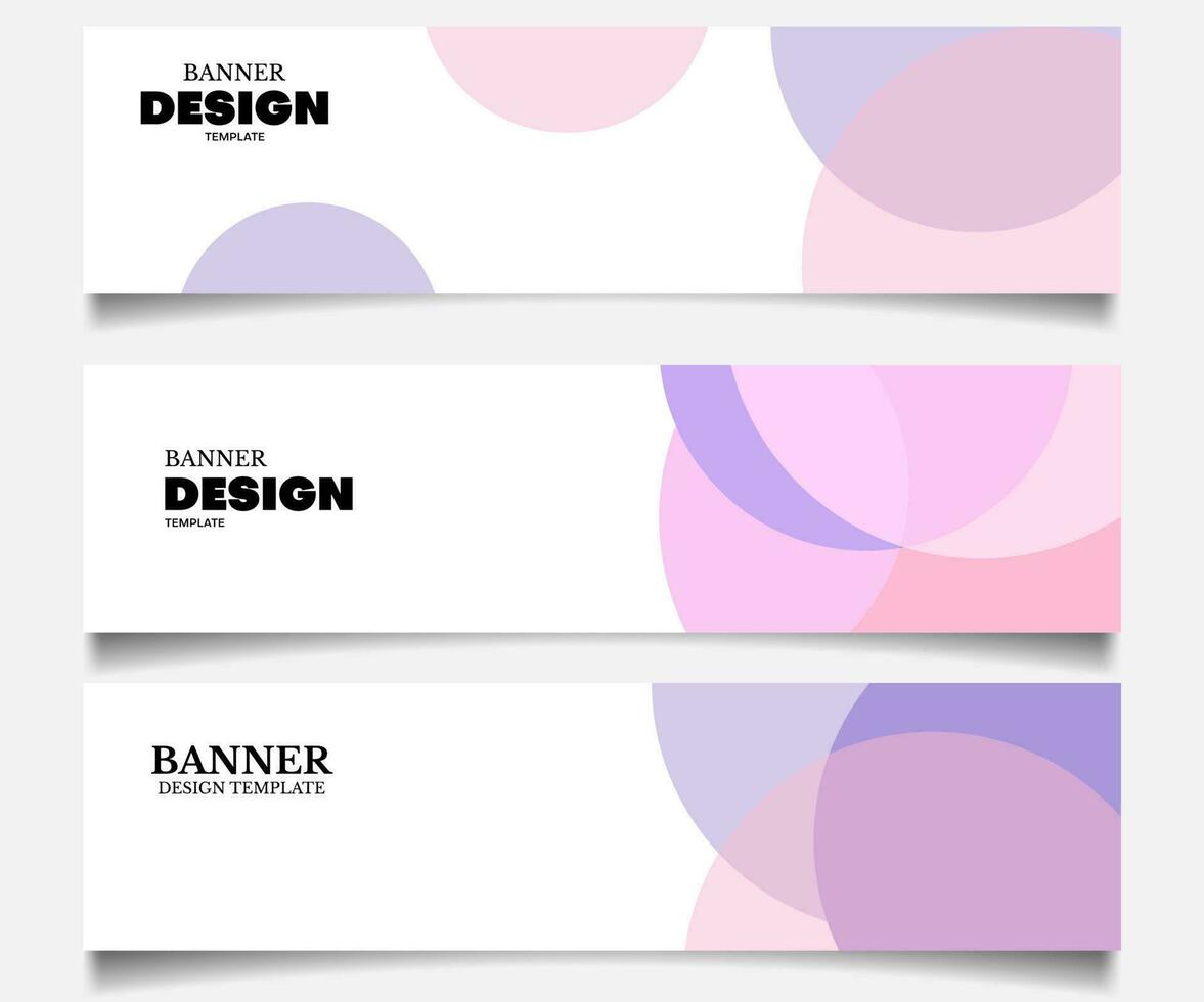 a set of banners with three design options vector