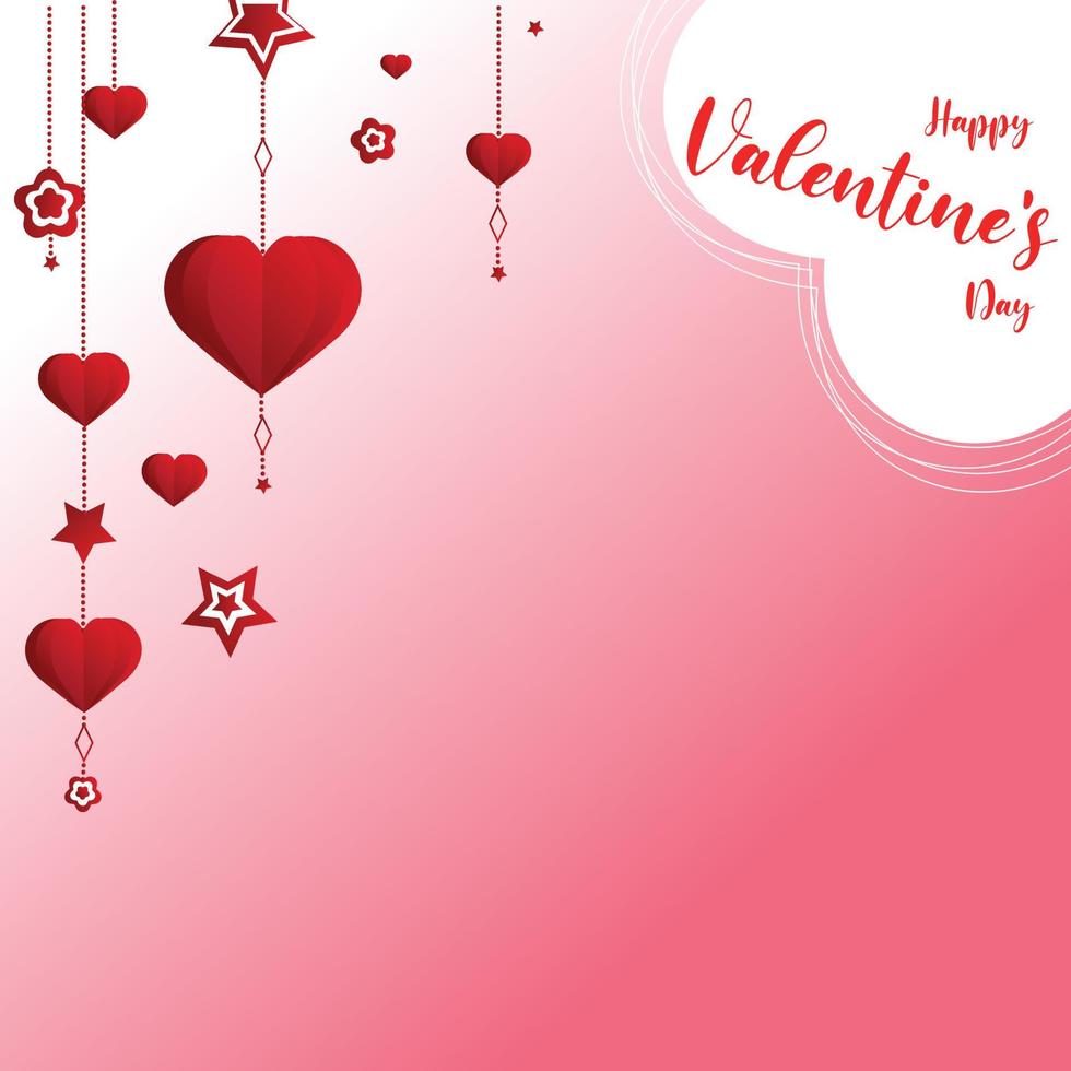 valentines day red and pink post design part eighteen vector