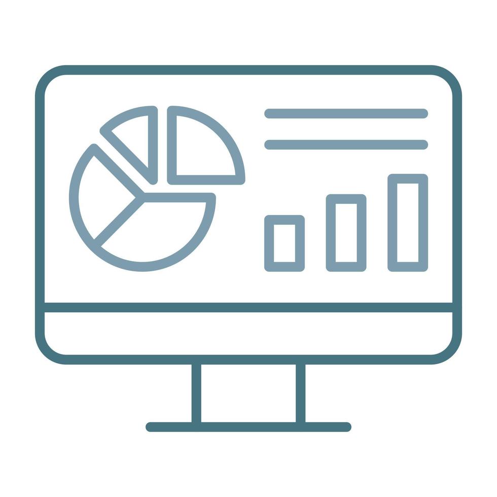 Website Dashboard Line Two Color Icon vector