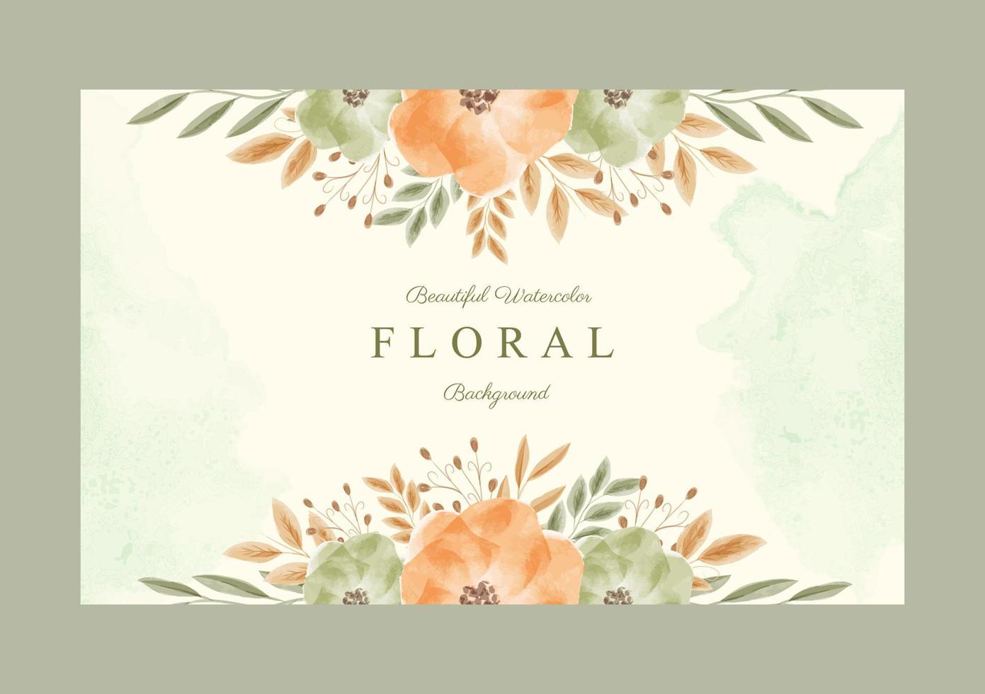 Beautiful watercolor decorative floral background vector