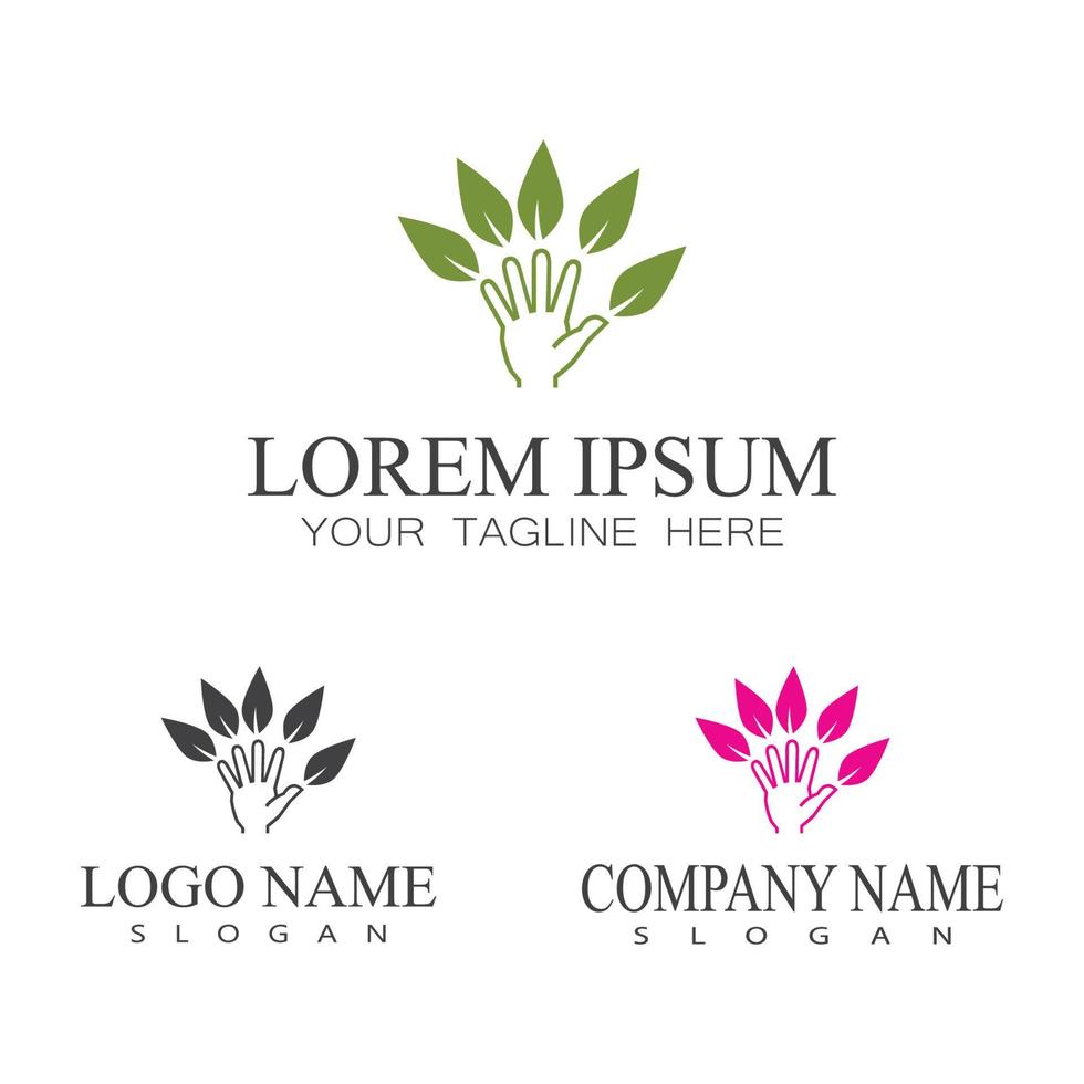 Leaf icon Vector Illustration design Logo template