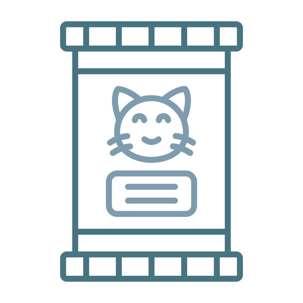 Cat Food Line Two Color Icon vector