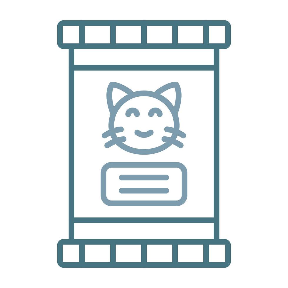 Cat Food Line Two Color Icon vector