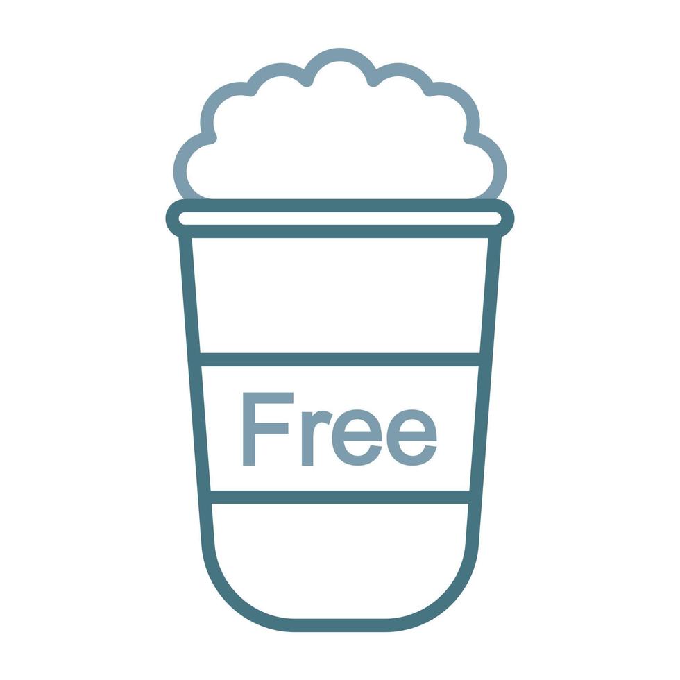 Free Food Line Two Color Icon vector