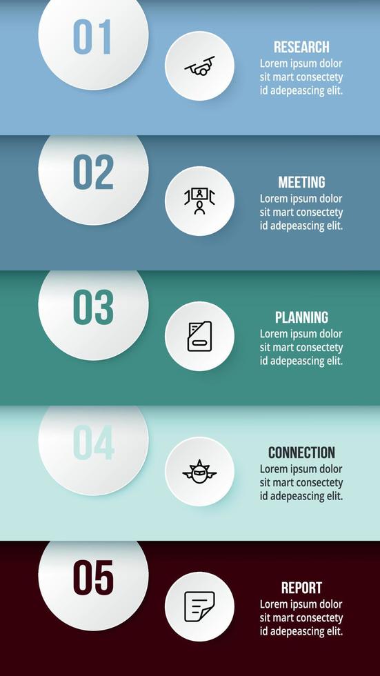 Business concept infographic template with workflow. vector