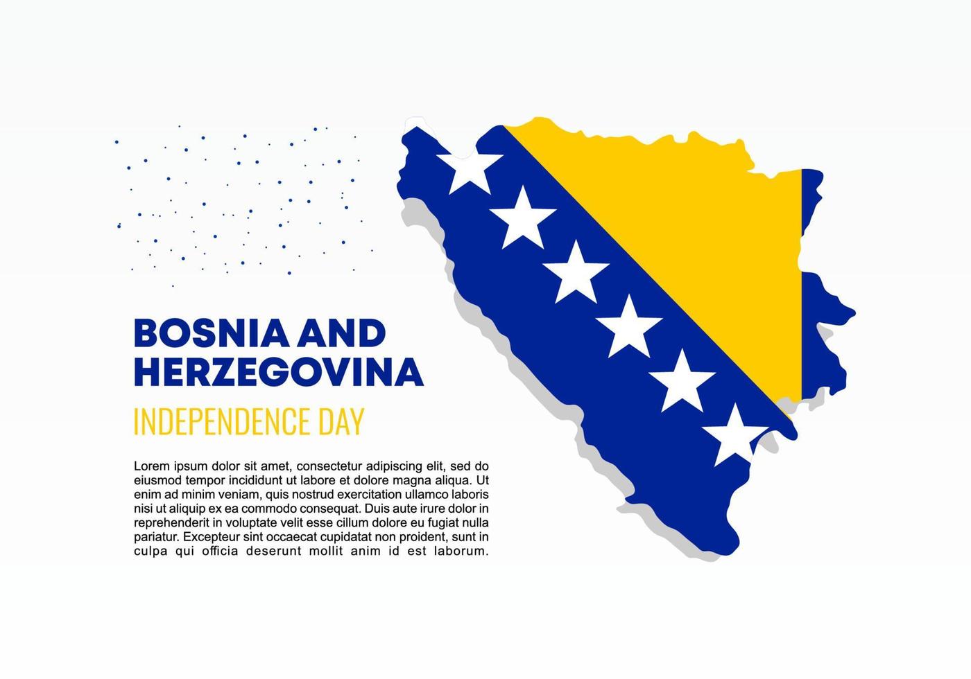 Fondo del día de la independencia de Bosnia y Herzegovina el 1 de marzo. vector