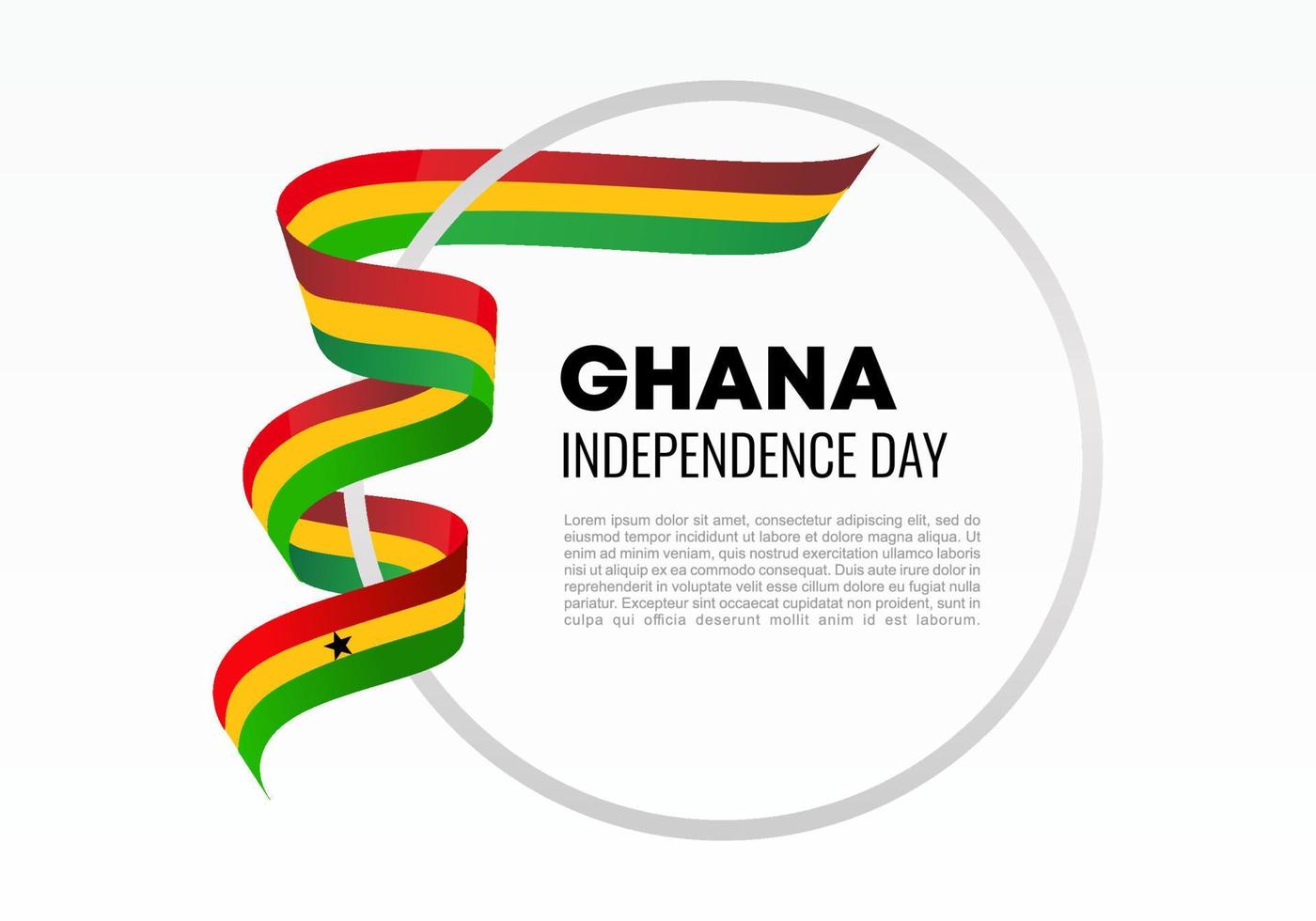 Fondo del día de la independencia de Ghana el 6 de marzo. vector