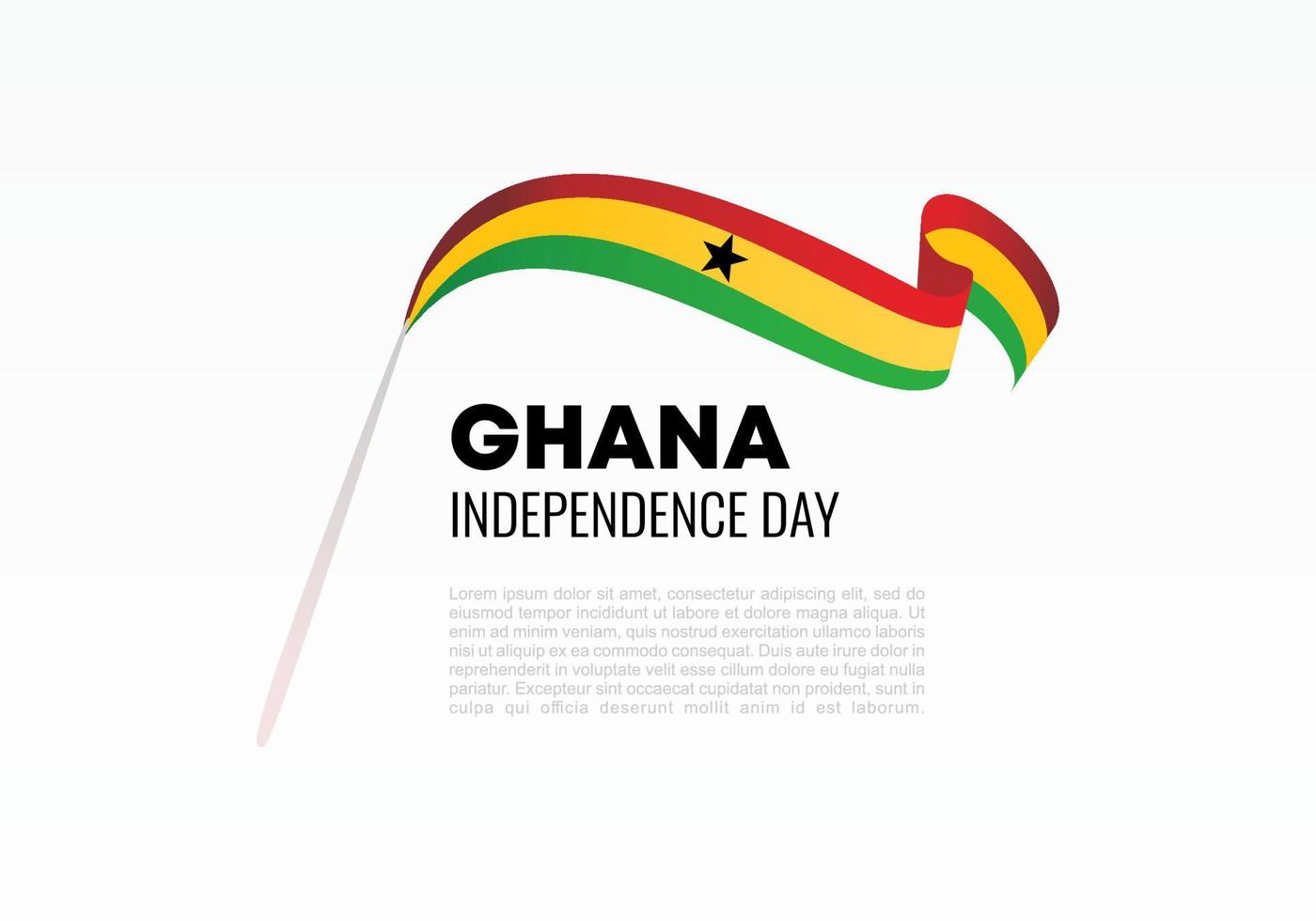 Fondo del día de la independencia de Ghana el 6 de marzo. vector