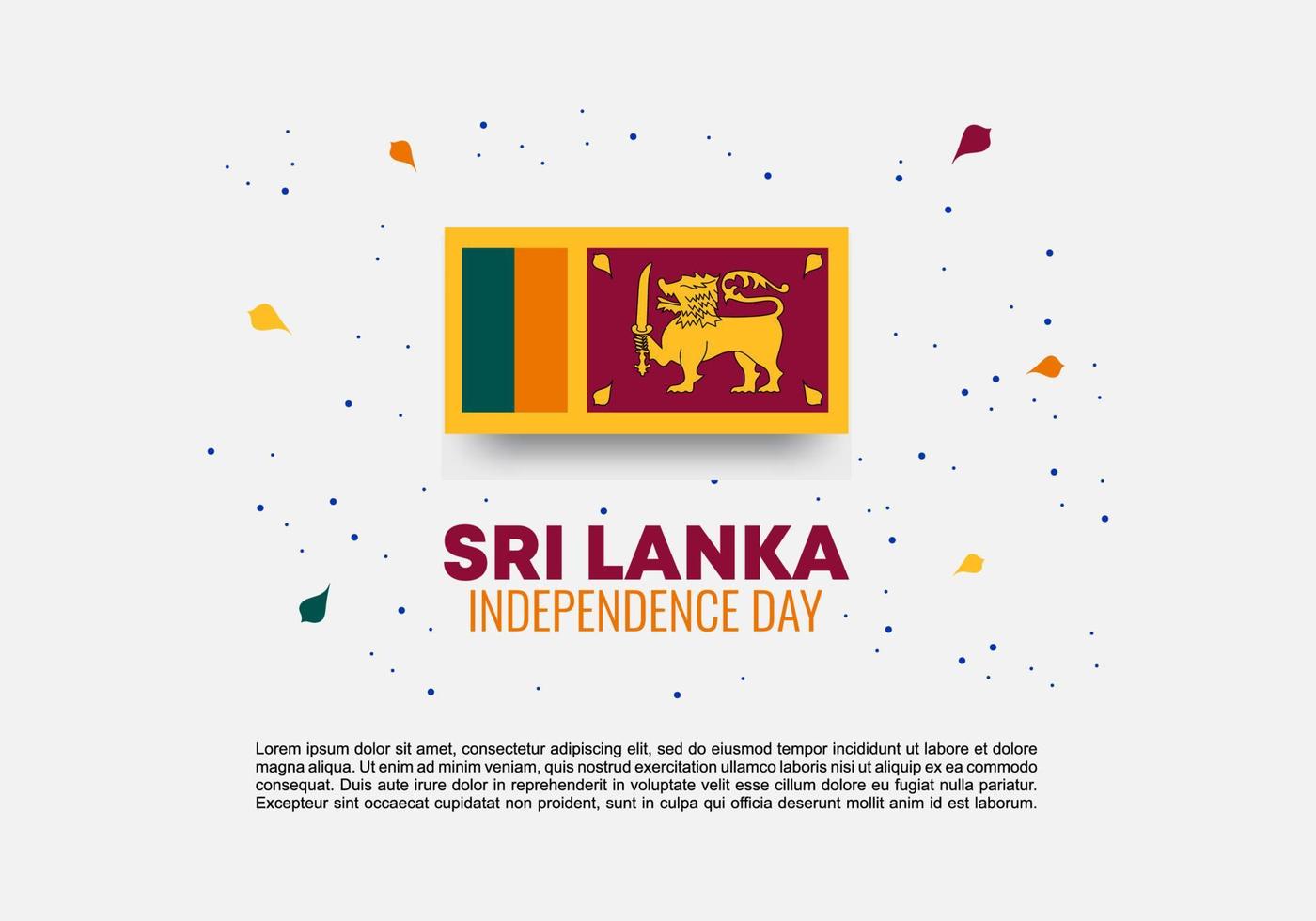Sri lanka independence day background on February 4 th. vector