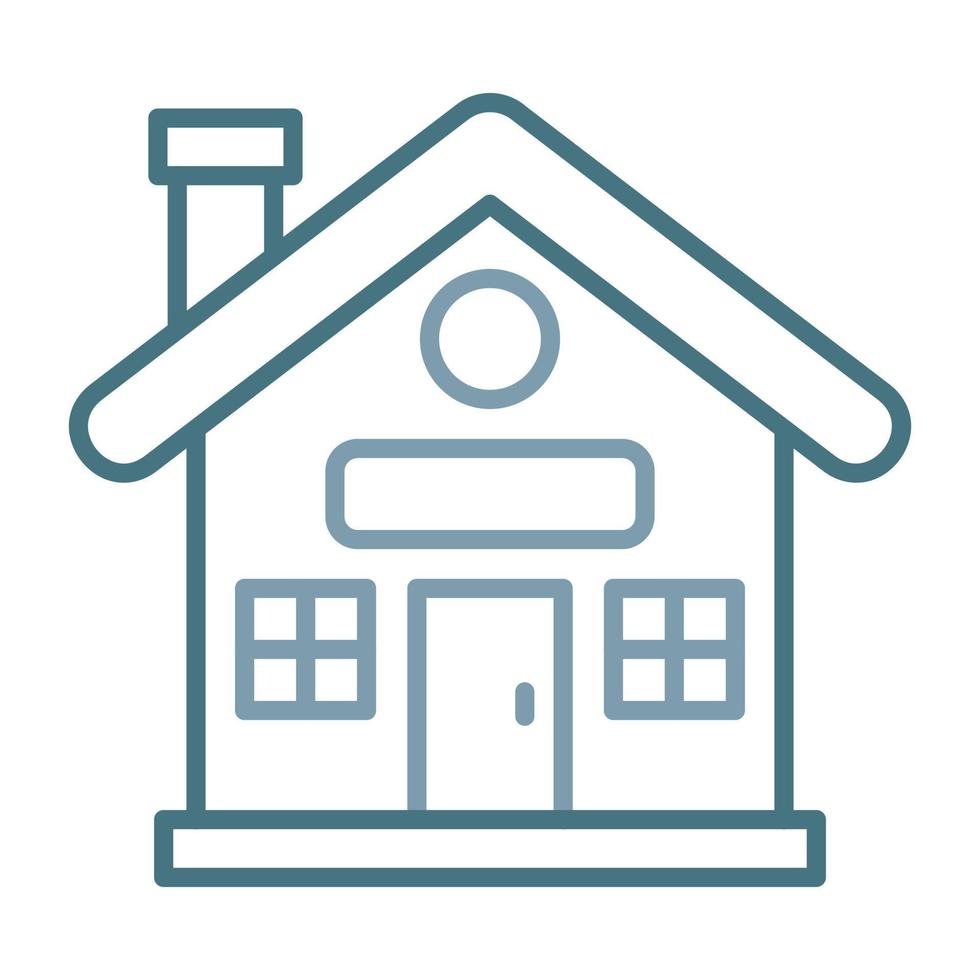 Home Line Two Color Icon vector