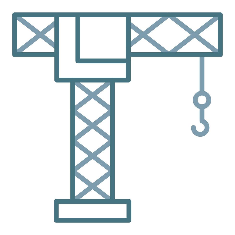 Crane Line Two Color Icon vector