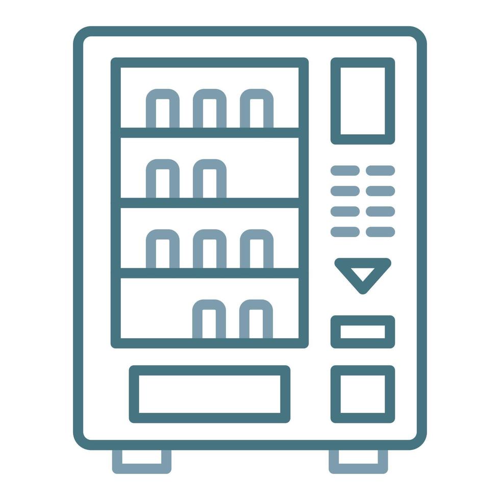 Vending Machine Line Two Color Icon vector