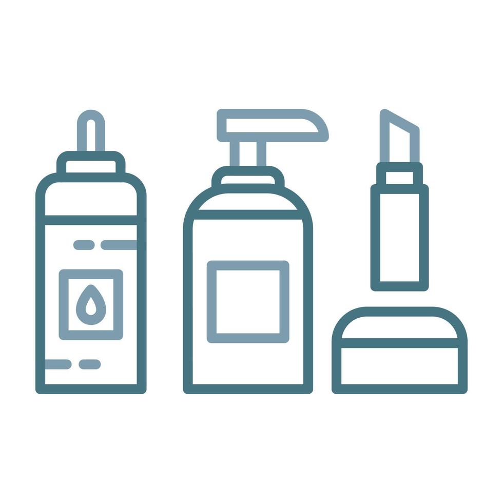 Cosmetics Line Two Color Icon vector