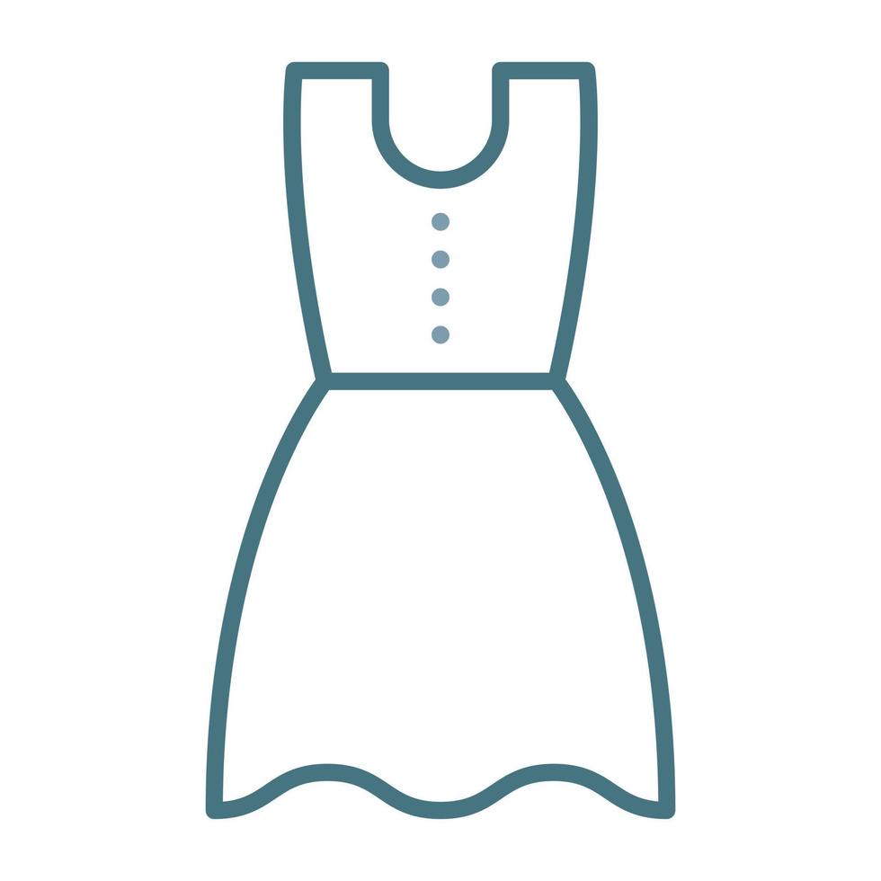 Dress Line Two Color Icon vector