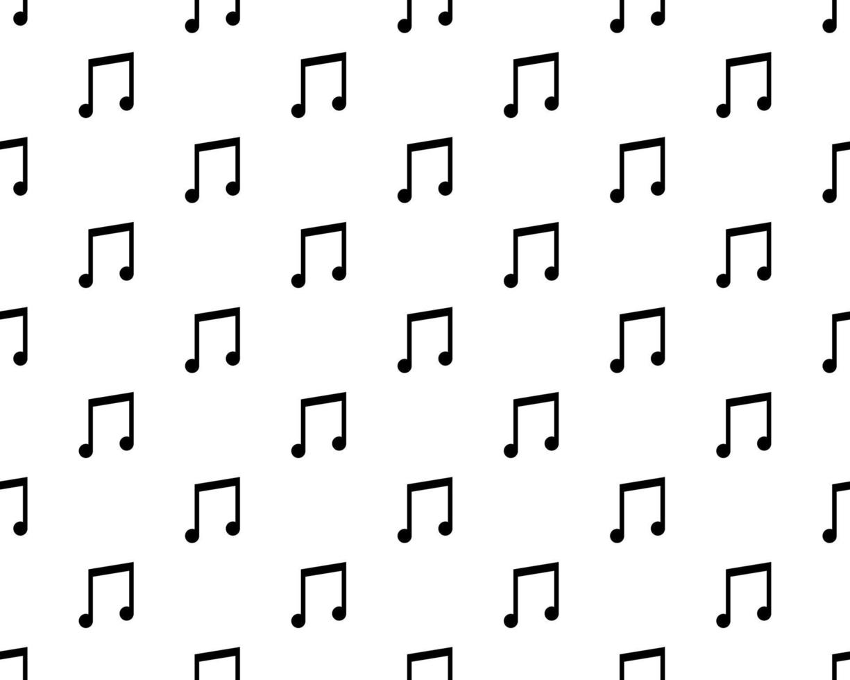 Music background with notes and symbols, black and white, seamless pattern vector