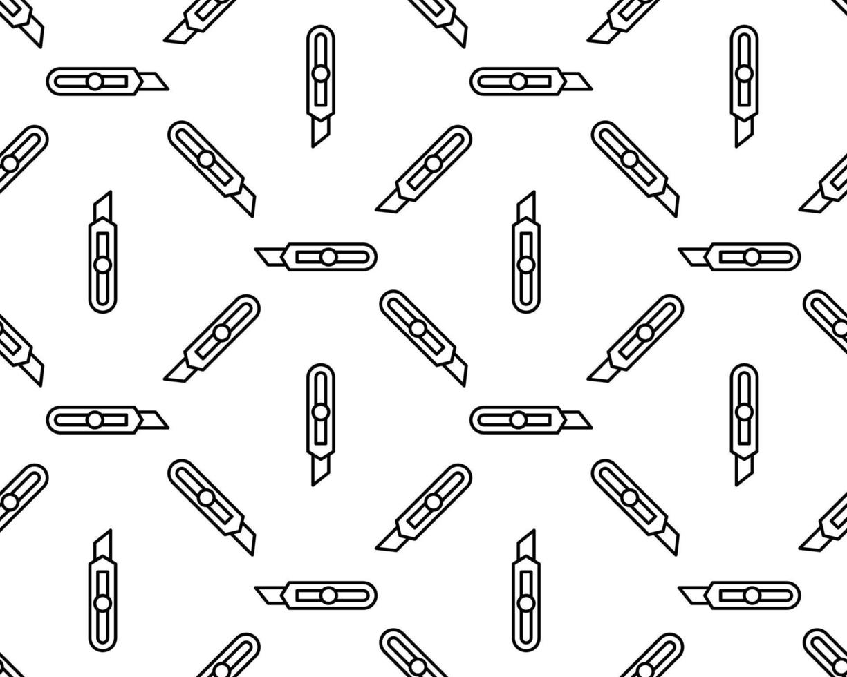 Cutter knife icon pattern seamless isolated on white background. Editable filled Cutter knife icon. Cutter knife icon pattern for web and mobile. vector