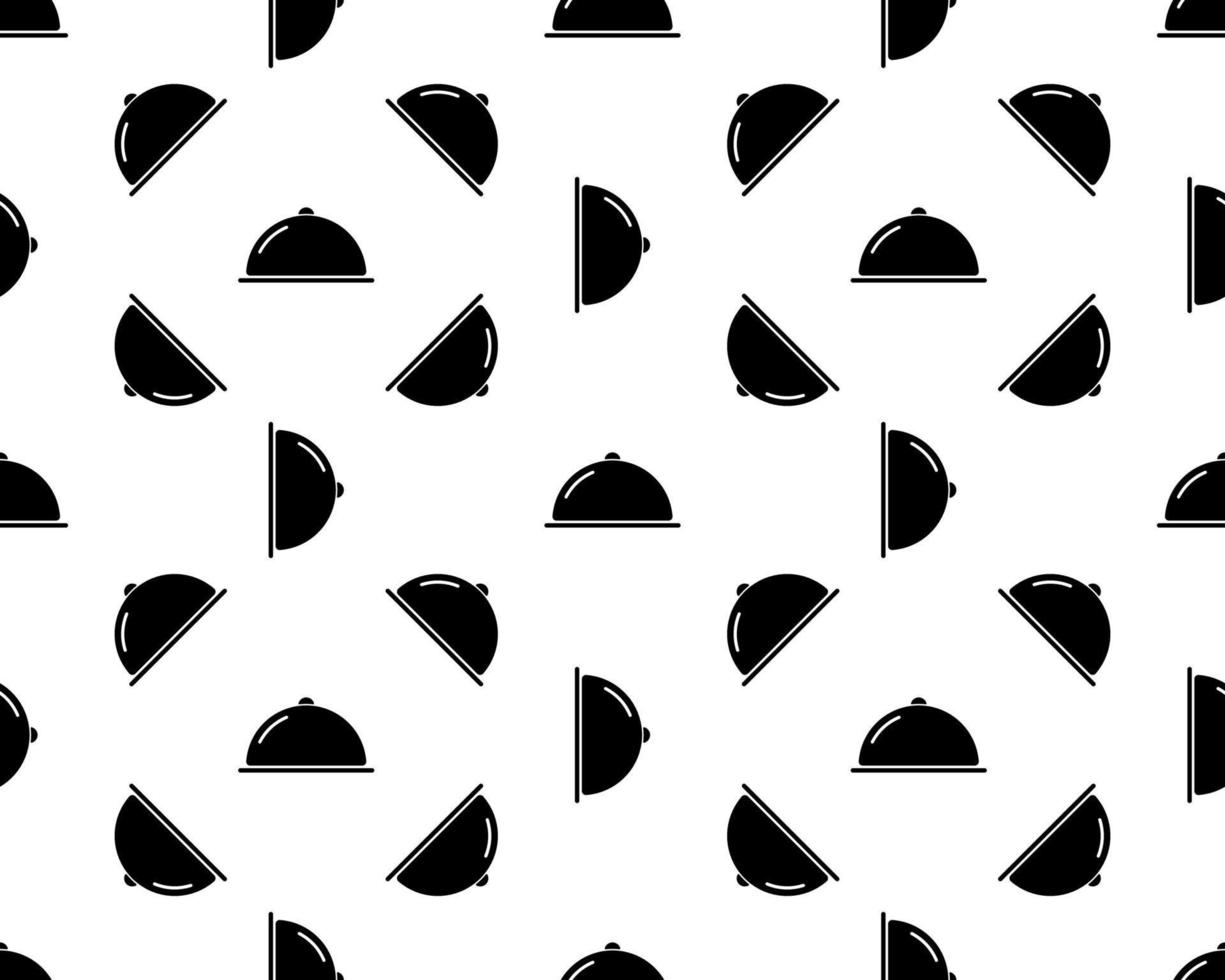patrón sin costuras, bandeja aislada sobre fondo blanco. textura fluida con icono de bandeja vector