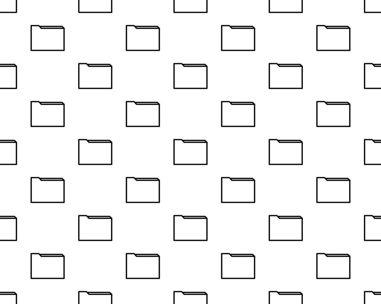 File folder pattern repeat seamless in black color for any design. Vector geometric illustration