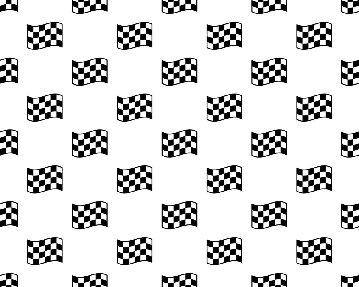 Seamless pattern with flag and mark icon on white background. Included the icons marker, pointer, flagpole, label, pennant, sign and other. vector