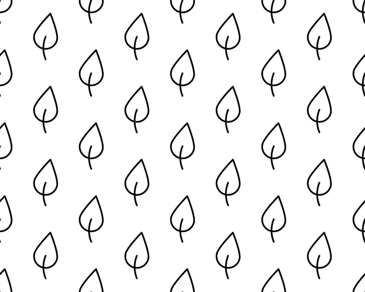 lineal hojas de patrones sin fisuras. impresión de la superficie de la primavera. motivo botánico. Fondo de concepto ecológico, natural y orgánico. papel tapiz de vector de estilo plano minimalista simple moderno.