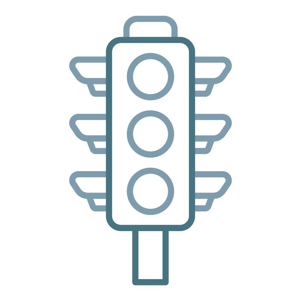 Traffic Lights Line Two Color Icon vector