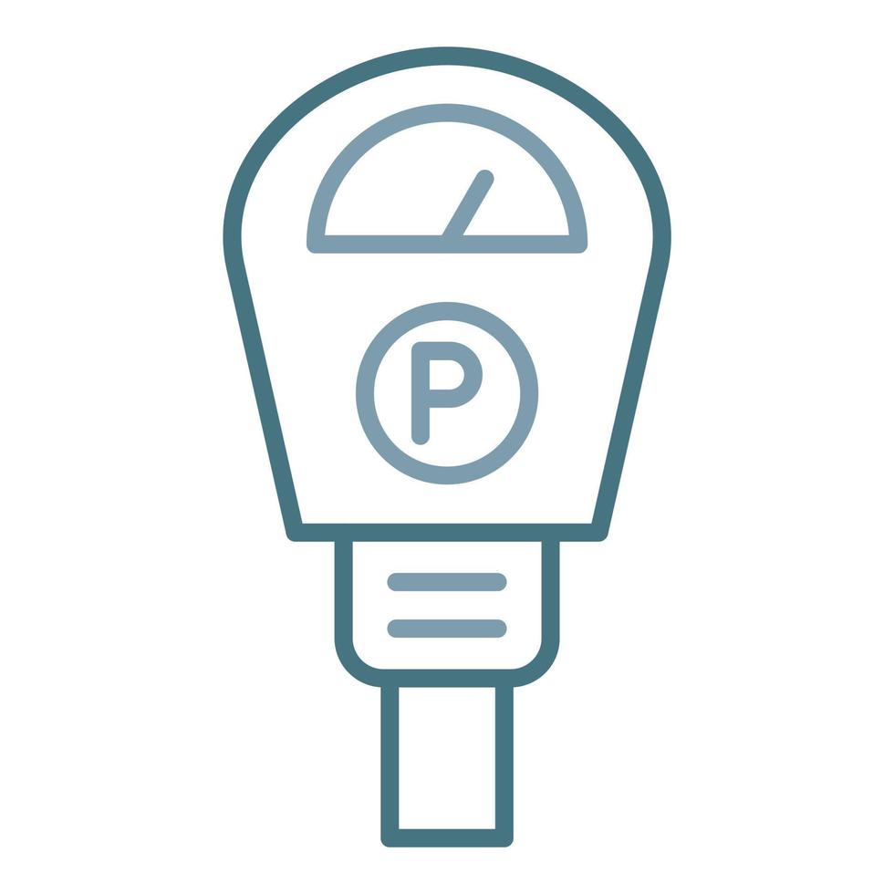 Parking Meter Line Two Color Icon vector