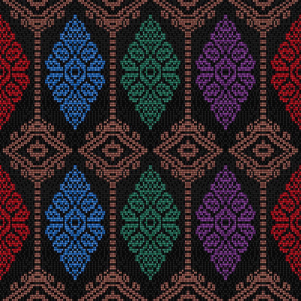lombok batik illustration pattern seamless background vector