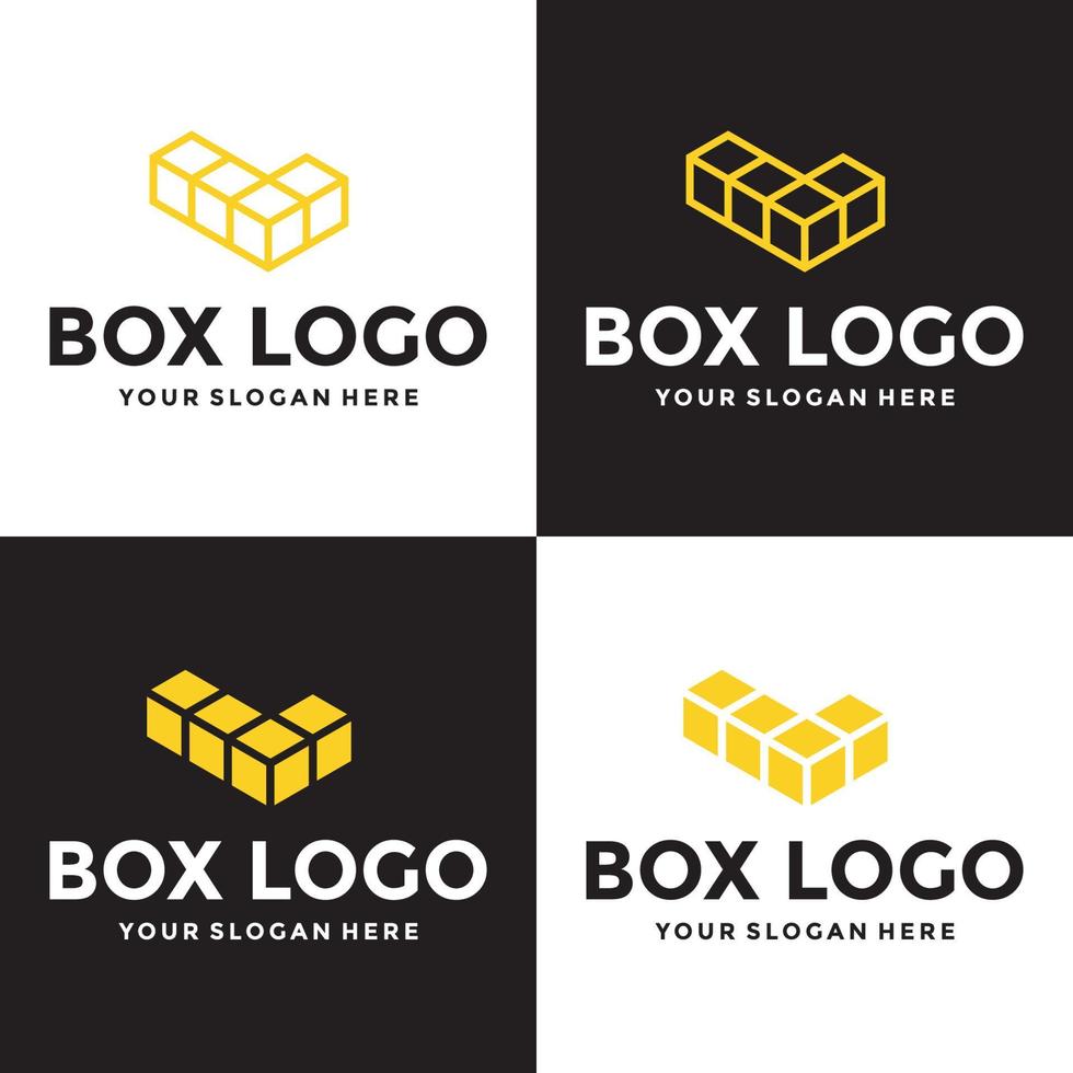 L letter Box Logo Design, Warehouse Shipping Distribution, Cash On Delivery vector