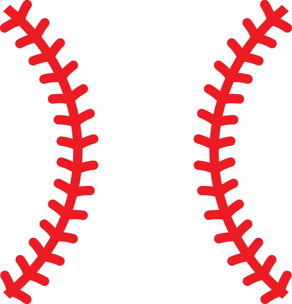 puntos de sutura de pelota de béisbol o sóftbol vector