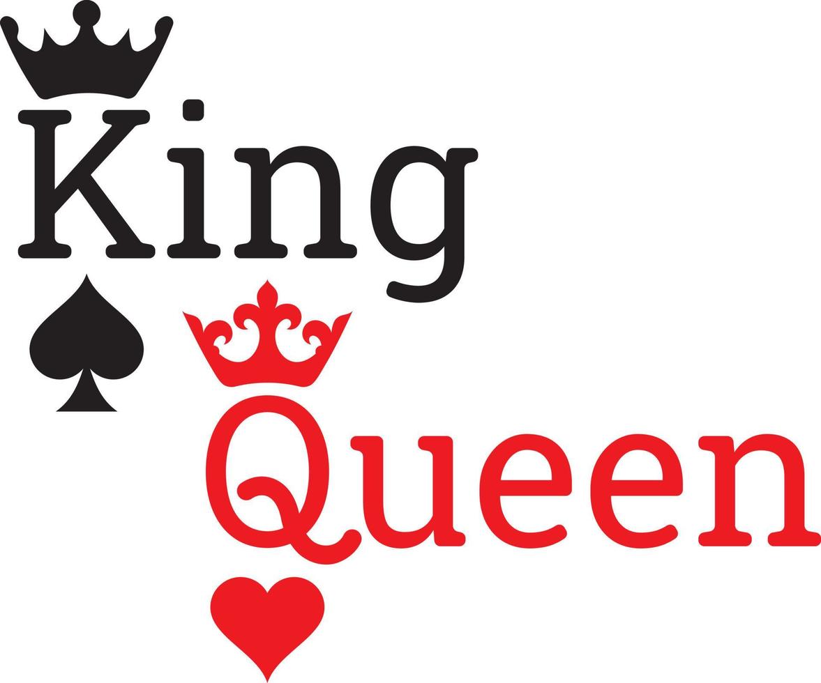 King and Queen of hearts 4692418 Vector Art at Vecteezy