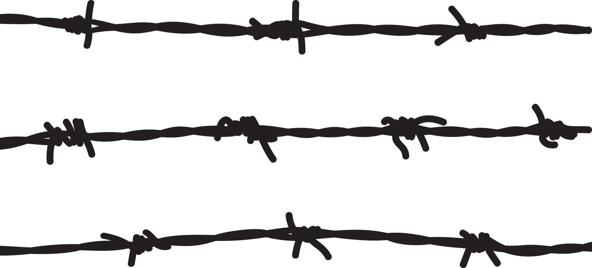 Barbed Wire silhouette vector