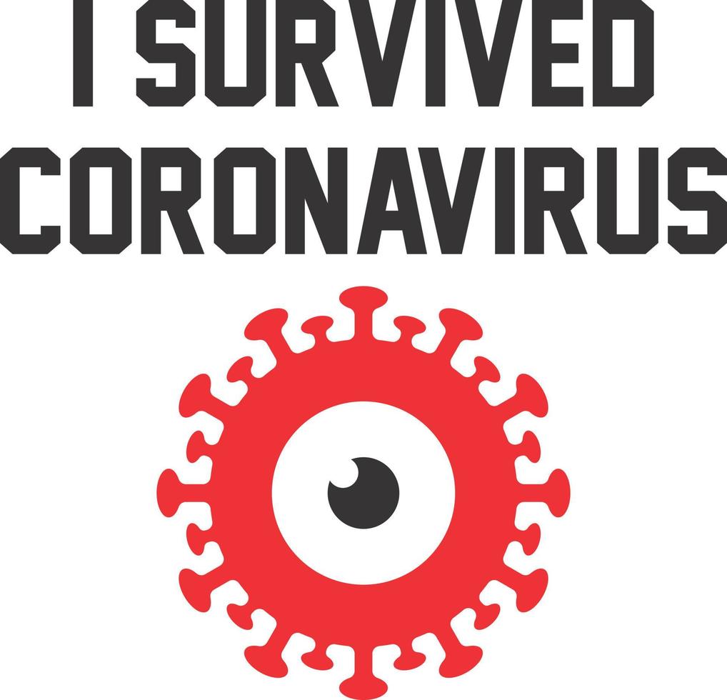 I survived Coronavirus sign vector
