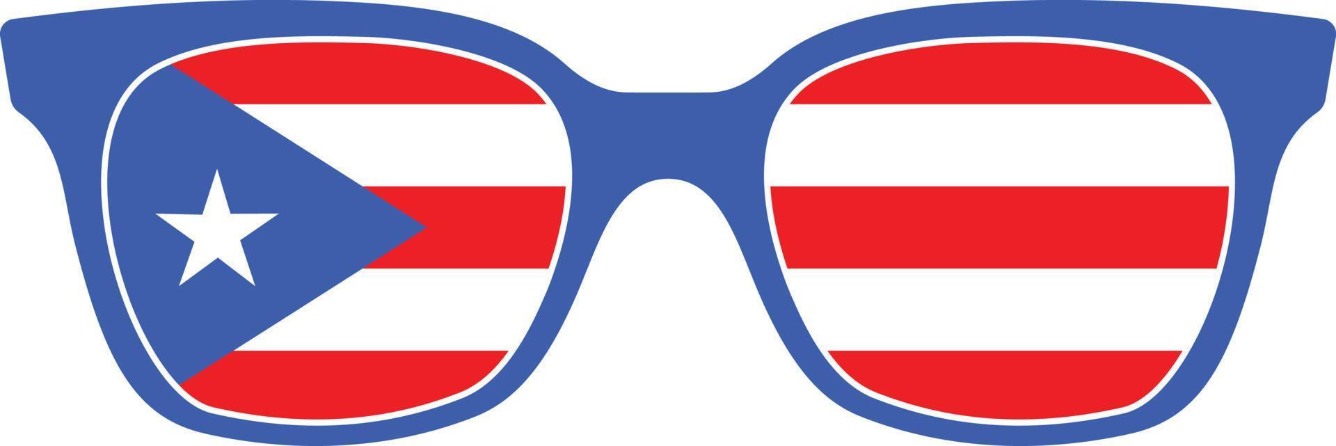 Puerto Rico sunglasses vector